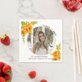 Oranje bloemen Klasse 2022 Foto van afstuderen Servet (Insitu)