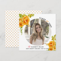 Oranje bloemen Klasse van 2025 afstuderen foto