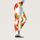 Oranje Bloemen Leggings (Rechts)