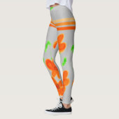 Oranje Bloemen Leggings (Links)