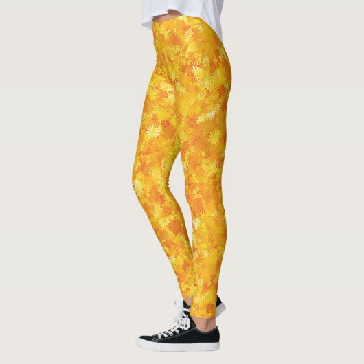 Oranje bloemen leggings (Links)