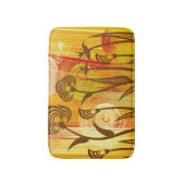 Oranje bloemen: levendige achtergrondpatroon badmat (Voorkant Verticaal)