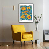Oranje Bloemen Marigold Oktober Geboorte Bloemen M Poster