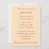 Oranje bloemen Mason Jars Bridal Shower Kaart (Achterkant)