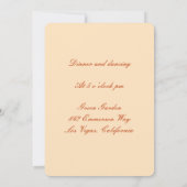 Oranje bloemen Mason Jars Reception Kaart (Achterkant)