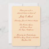 Oranje bloemen Mason Jars Rehearsal Dinner Invite Kaart (Achterkant)