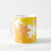 Oranje bloemen - Mok (Voorkant links)