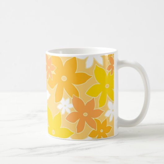 Oranje bloemen - Mok (Rechts)
