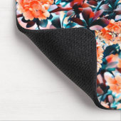 Oranje bloemen muismat (Hoek)