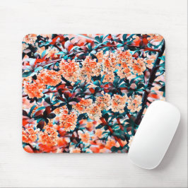 Oranje bloemen muismat