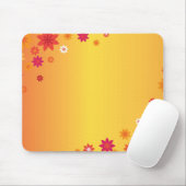 Oranje bloemen muismat (Met muis)