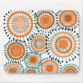 Oranje bloemen muismat (Voorkant)