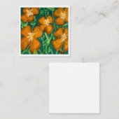Oranje bloemen notitiekaartje (Voorkant / Achterkant)