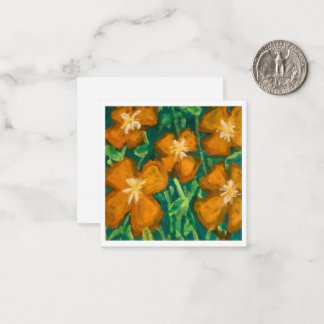 Oranje bloemen notitiekaartje