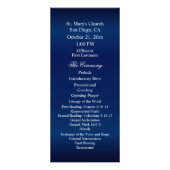 Oranje bloemen op Navy Blue - Programma (Achterkant)