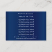  Oranje bloemen op Navy Blue - Richtingen Informatiekaartje (Achterkant)