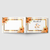  Oranje bloemen op wit - Guestbook Gastenboek (Volledig)
