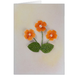 Oranje bloemen personaliseren met parels