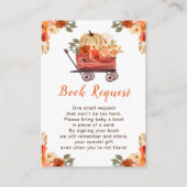 Oranje Bloemen Pompoen Truck Baby Show Boek Verzoe Informatiekaartje (Voorkant)