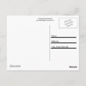 Oranje Bloemen Pop Kunst Briefkaart (Achterkant)