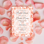 Oranje Bloemen Print Bruids Douche Uitnodiging