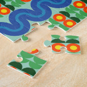 Oranje bloemen - Puzzle Legpuzzel (Zijkant)