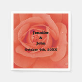 Oranje Bloemen Roos Bloom Artsy Garden Fall Weddin Servet (Voorkant)