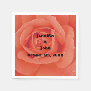 Oranje Bloemen Roos Bloom Artsy Garden Fall Weddin Servet