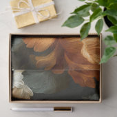 Oranje bloemen  schilderij tissuepapier (Geschenk)
