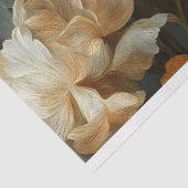 Oranje bloemen  schilderij tissuepapier (Detail)