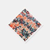 Oranje bloemen servet (Hoek)