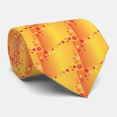 Oranje bloemen stropdas (Opgerold)