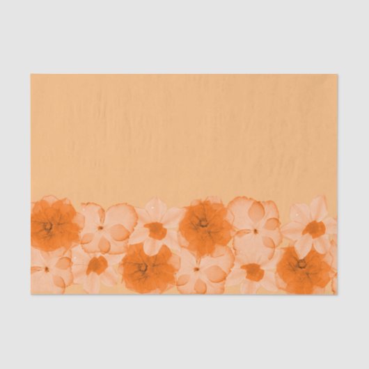 Oranje bloemen tissuepapier (Voorkant)