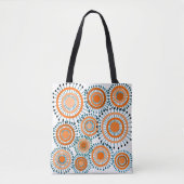 Oranje bloemen tote bag (Voorkant)