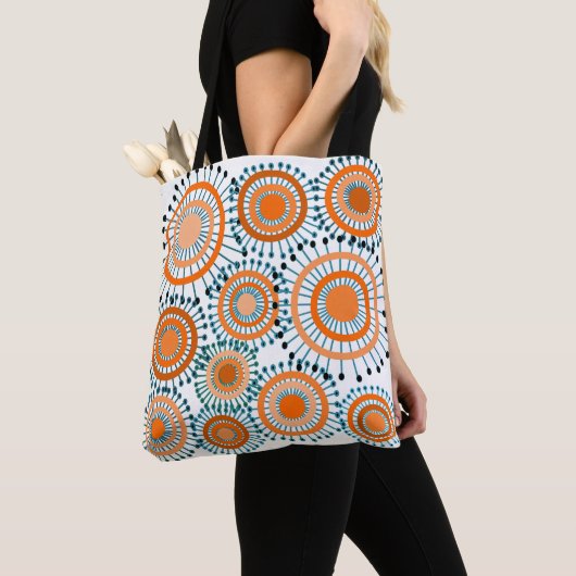 Oranje bloemen tote bag (Dichtbij)