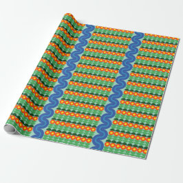 Oranje bloemen - Verpakkingspapier Cadeaupapier