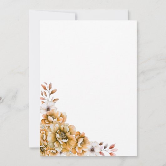 Oranje Bloemen Verrassing 80ste Verjaardagsfeest Kaart (Achterkant)