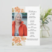 Oranje bloemen - Viering van het programma Life Fl Programmakaart (Staand voorkant)