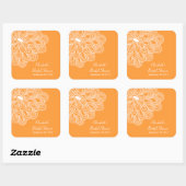 Oranje Bloemen Vrijgezellenfeest Favor Sticker (Vel)