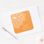Oranje Bloemen Vrijgezellenfeest Favor Sticker (Envelop)