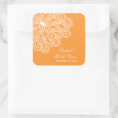Oranje Bloemen Vrijgezellenfeest Favor Sticker (Tas)