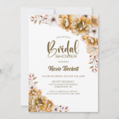 Oranje Bloemen Vrijgezellenfeest Kaart (Voorkant)