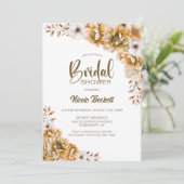 Oranje Bloemen Vrijgezellenfeest Kaart (Staand voorkant)