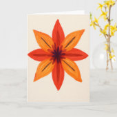 Oranje Bloemen Waterverf Blank Groet Kaart (Gele Bloem)