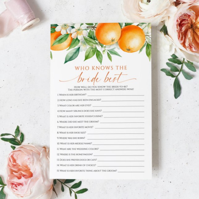 Oranje Bloemen Wie Weet De Bruid Beste Spel (Creator heeft geüpload)