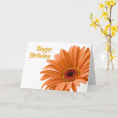 Oranje Bloemen Zakelijk Van Groep Verjaardag Kaart (Gele Bloem)