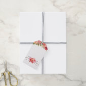 Oranje bloemencadeau Label,  tekst, Cadeaulabel (Met Touw)