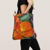 Oranje bloemenCanvas tas (Dichtbij)