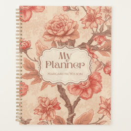 Oranje Bloemendagboek Planner Student Schrijfblok