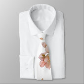 Oranje bloemendelicate boombloesems stropdas (Gebonden)